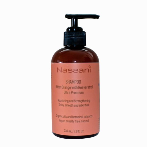 Natural shampoo orange with resveratrol